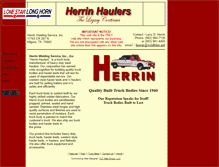 Tablet Screenshot of herrinhauler.com